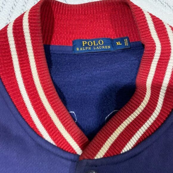 Polo Ralph Lauren Fleece Football Varsity Letterman Jacket Men's XL. - Picture 7 of 8